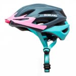 Casco de Bicicleta Rideland X-Trac MTB imán Negro Turqueza Rosa