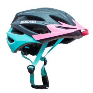 Casco de Bicicleta Rideland X-Trac MTB imán Negro Turqueza Rosa